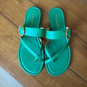 Talbots Gia slides with bamboo buckle